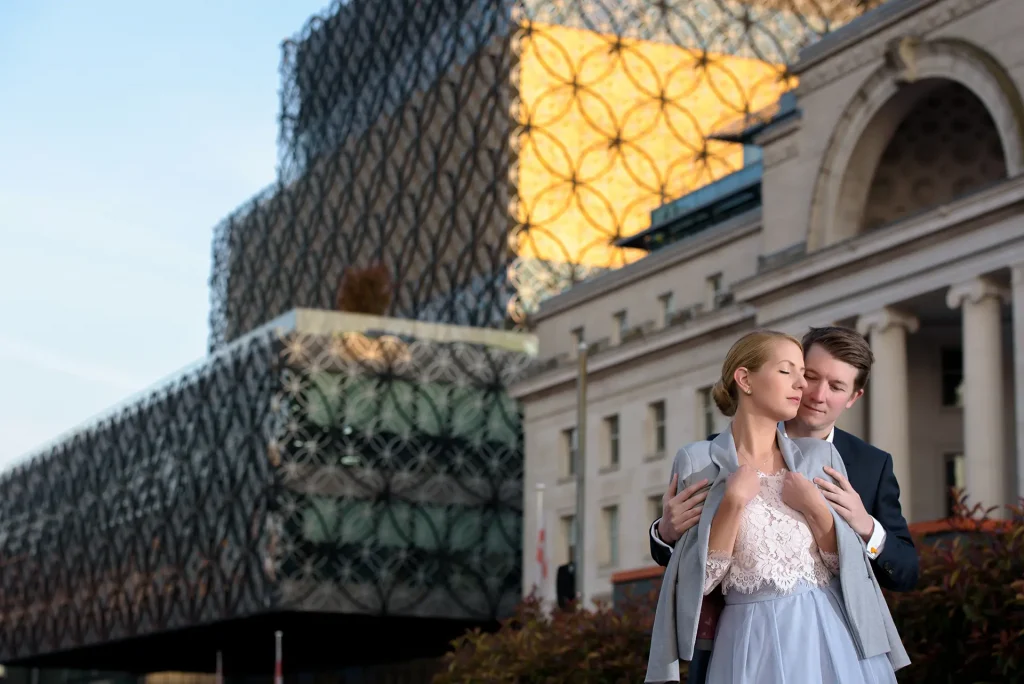 Proposal in England - Engagement photoshoot in Birmingham (Selfridges)