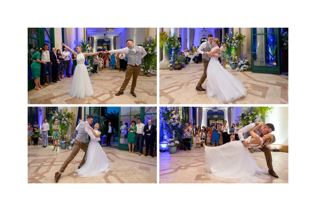 lovely wedding - wedding party - opening dancefloor - first dance of the married couple